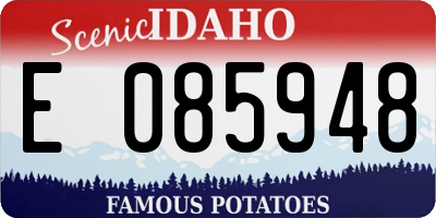 ID license plate E085948