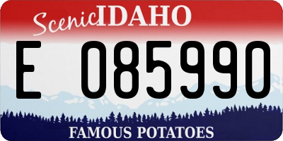 ID license plate E085990