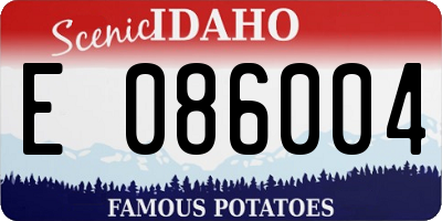 ID license plate E086004