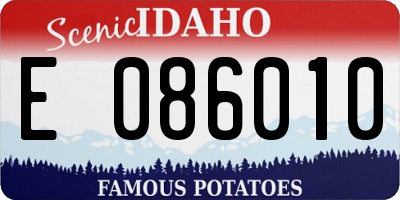 ID license plate E086010