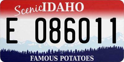 ID license plate E086011