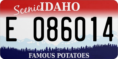 ID license plate E086014