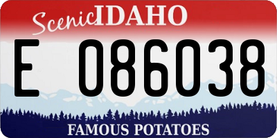 ID license plate E086038