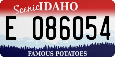ID license plate E086054
