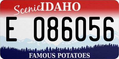 ID license plate E086056