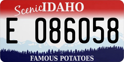 ID license plate E086058