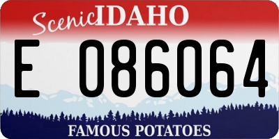 ID license plate E086064