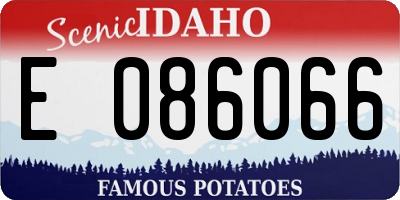 ID license plate E086066