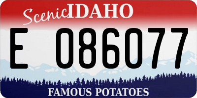 ID license plate E086077