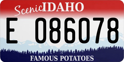 ID license plate E086078