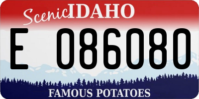 ID license plate E086080