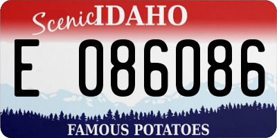 ID license plate E086086