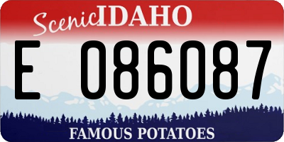 ID license plate E086087