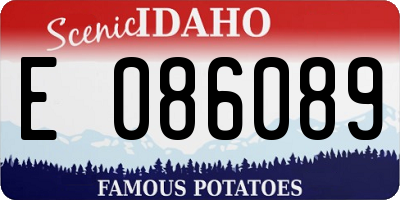 ID license plate E086089