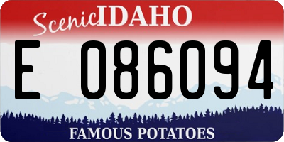 ID license plate E086094