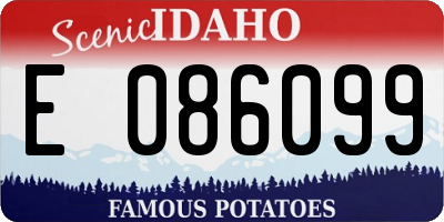 ID license plate E086099