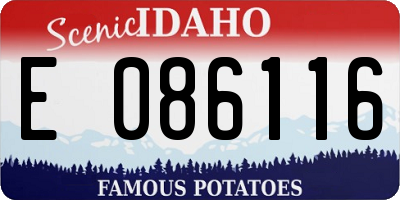 ID license plate E086116