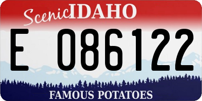 ID license plate E086122