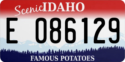 ID license plate E086129