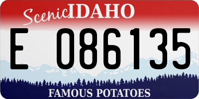 ID license plate E086135