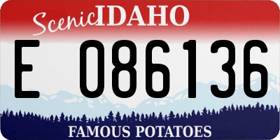 ID license plate E086136