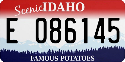 ID license plate E086145