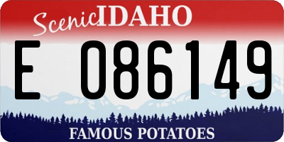 ID license plate E086149