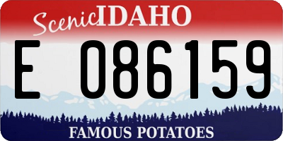 ID license plate E086159