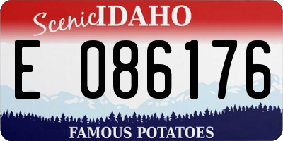 ID license plate E086176