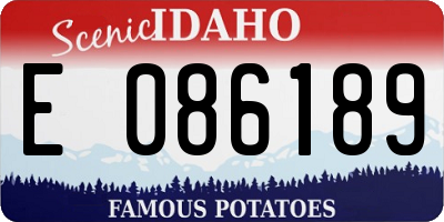 ID license plate E086189