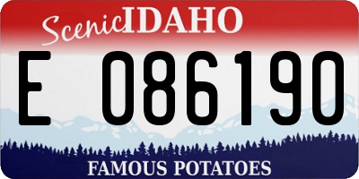 ID license plate E086190