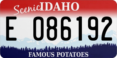 ID license plate E086192