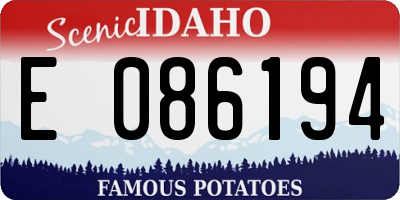 ID license plate E086194