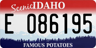 ID license plate E086195