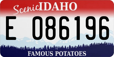ID license plate E086196