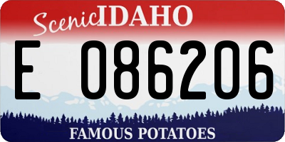 ID license plate E086206