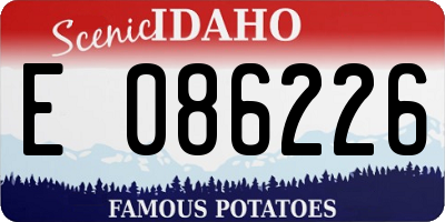 ID license plate E086226