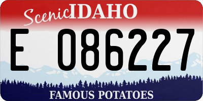 ID license plate E086227