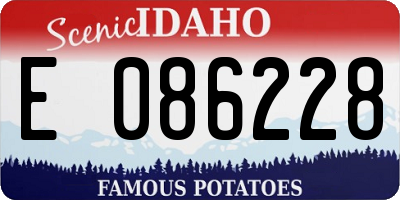 ID license plate E086228