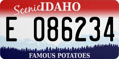ID license plate E086234
