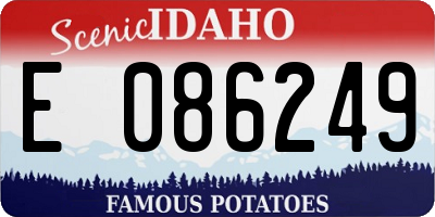 ID license plate E086249