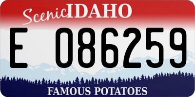 ID license plate E086259