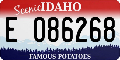 ID license plate E086268