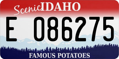 ID license plate E086275