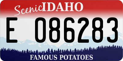 ID license plate E086283
