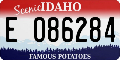 ID license plate E086284