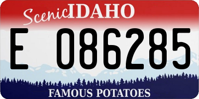 ID license plate E086285