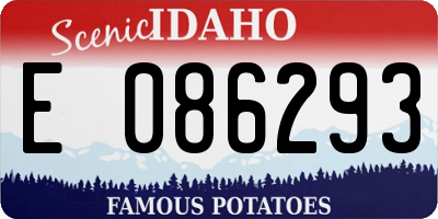 ID license plate E086293