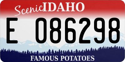 ID license plate E086298