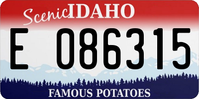 ID license plate E086315